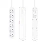 Nanocable Regleta de 6 Tomas, 1.4 m, Blanca
